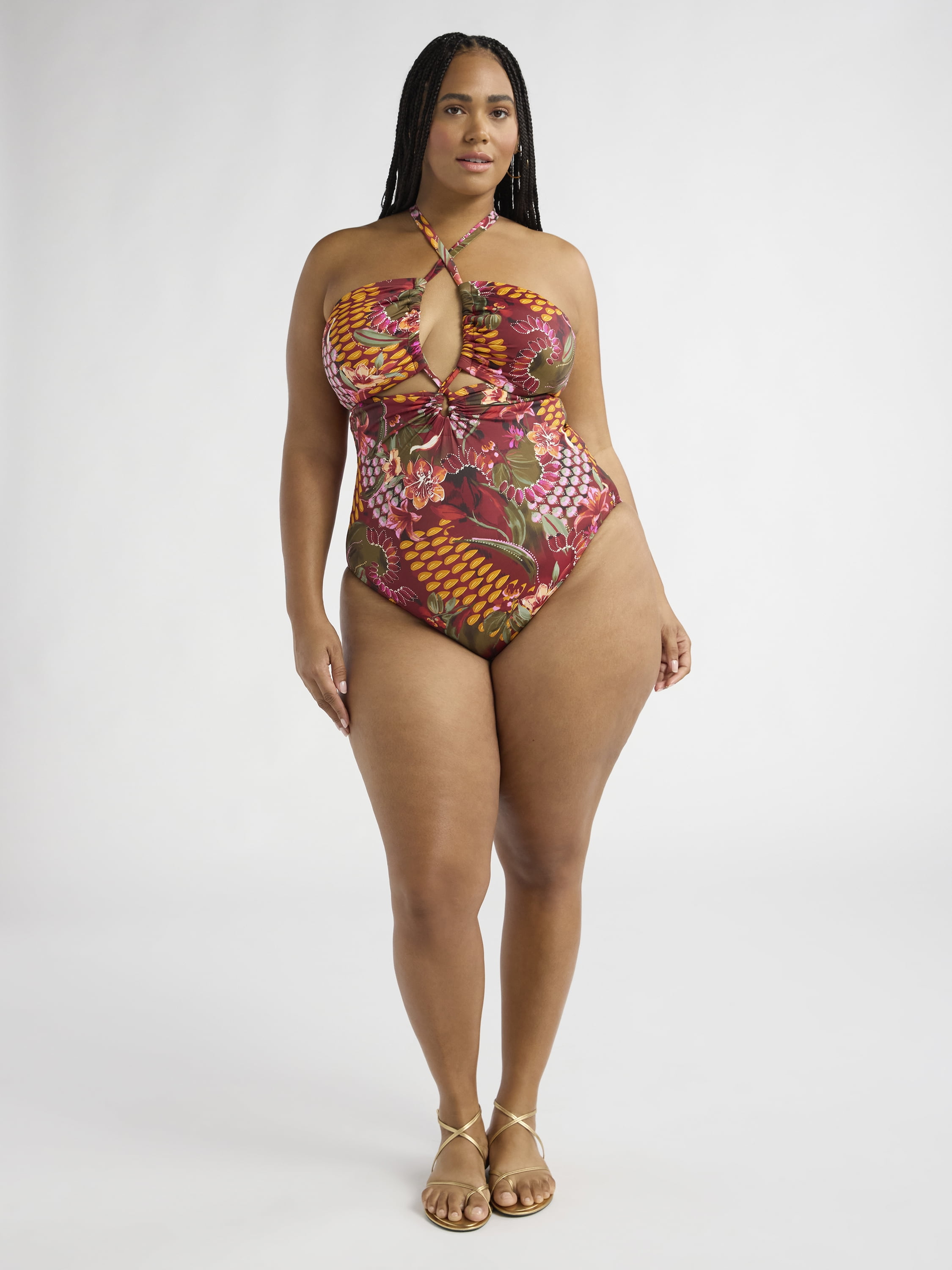 Sofia by Sofia Vergara Women's and Women's Plus Claudia One Piece Swimsuit, Sizes XS-3X