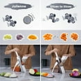thumbnail image 4 of Kitchen Mandoline Safety Slicer Manual Multifunction All Vegetable Cutter Stainless Steel Blade, Julienne, Cubes, Carrot Fried Potato Cutter, Euroshopping - Gray, 4 of 5