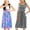 Gray+bluef(2 Pack), variant on Bearsland Women’s Sleeveless Maternity Nursing Dress Breastfeeding Pregnancy Clothes With Pockets 2-Pack
