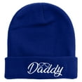 thumbnail image 5 of Daddy With Glasses Embroidered 12 Inch Long Knitted Beanie - Royal OSFM, 5 of 5
