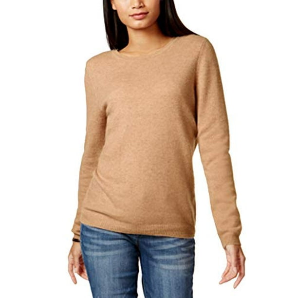 Charter Club - Charter Club Cashmere Sweater (Heather Camel, M ...