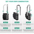 thumbnail image 4 of Combination Padlock Heavy Duty Lock - Weatherproof Padlock, Resettable Lock, 2.5inch Long Shackle 4-Digit Zinc Alloy Combination Lock for Shed Fence G, 4 of 5