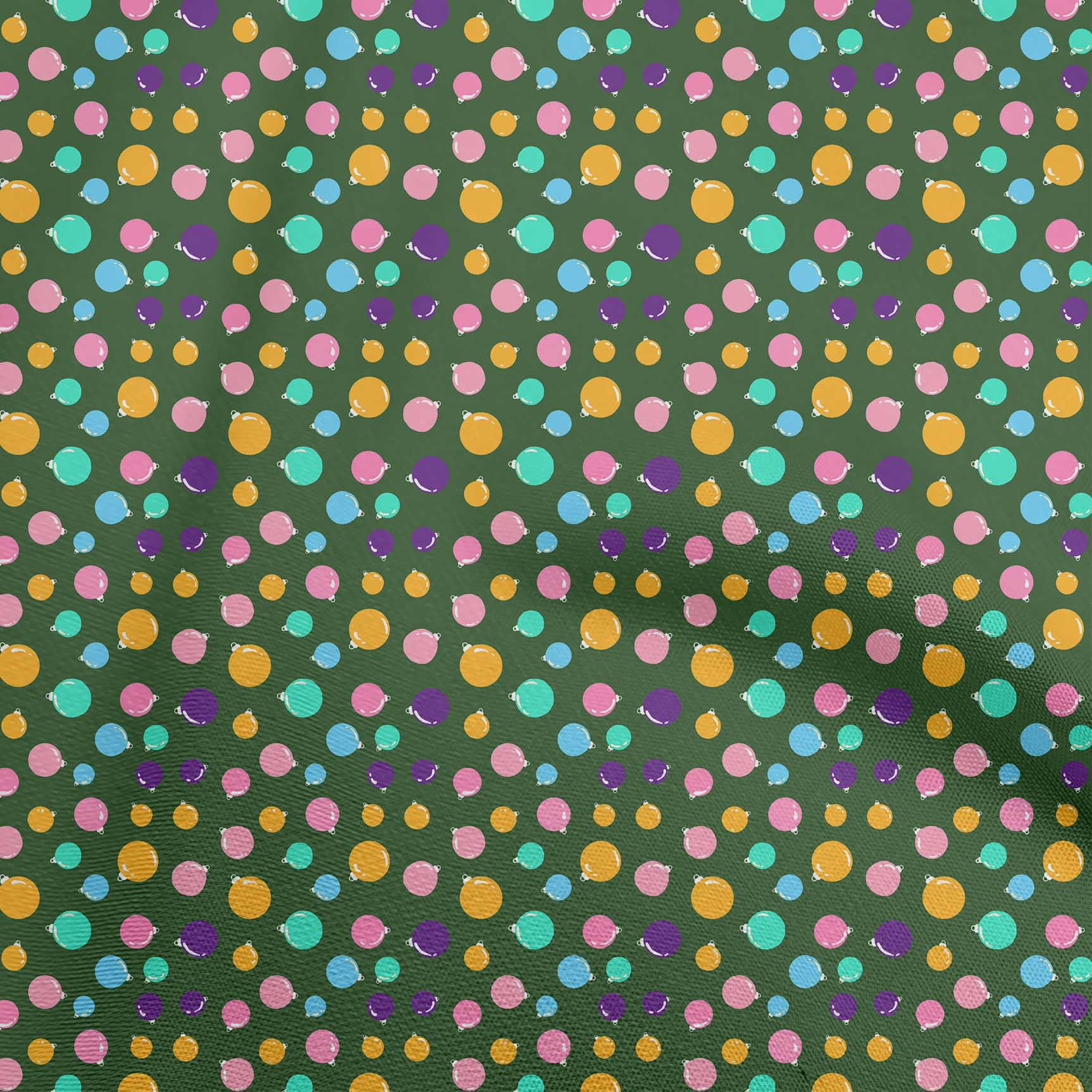 oneOone Polyester Spandex Green Fabric Christmas Sewing Material Print Fabric By The Yard 56 Inch Wide