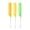 Dark Yellow, Yellow, Green, variant on Professional Hair Styling Tailed Comb Set for Highlighting Balayage Coloring Sectioning and Microbraiding with Stainless Steel Handle 3 Pieces 10 inches / 25.4 cm Blue and Cyan