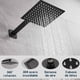 thumbnail image 5 of Sistema de Ducha de Lluvia - Regadera Negra, Juego de Mezclador de Ducha de Techo para Baño, Cabezal de Ducha de Lluvia de Alta Presión con Combinación de Válvula de Mezcla Aproximada, 5 of 9