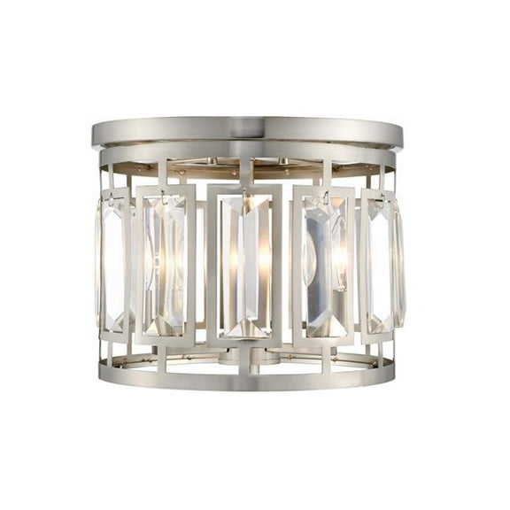Z Lite 6007F-BN 9.5 x 12.5 in. 3 Light Flush Mount, Brushed Nickel