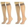 thumbnail image 3 of Sierra Socks Women's Knee High Nylon Socks, Soft and Comfortable Knee Hi Nylon Socks (Beige), 3 of 5