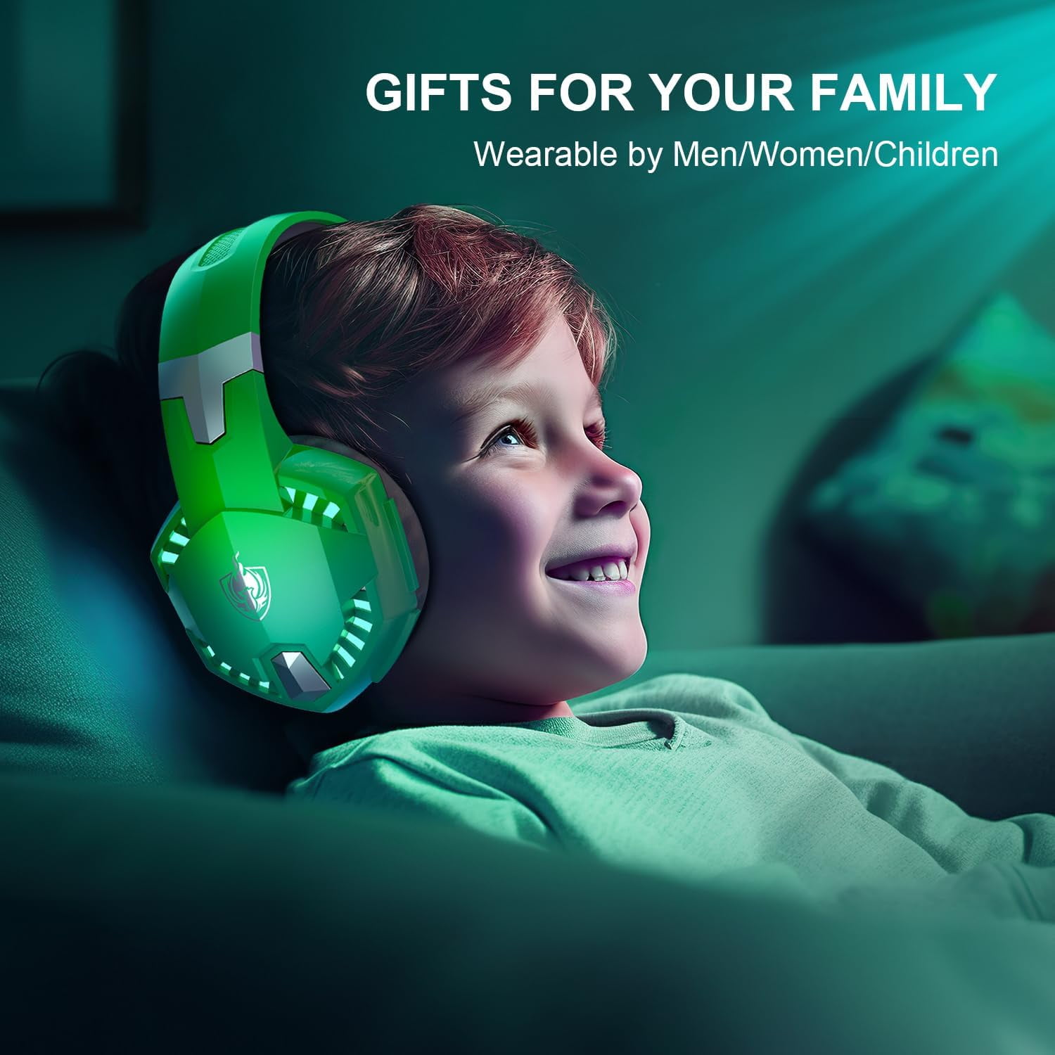 Gaming Headset for PS4/PS5/Xbox One/PC, Noise-Cancelling Over-Ear Headphones with RGB LED Lights & Stereo Surround Sound
