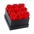 thumbnail image 1 of Caja de rosas preservadas Toystoory ramo de Flores eternas negro rojo 9 cabezas, 1 of 6