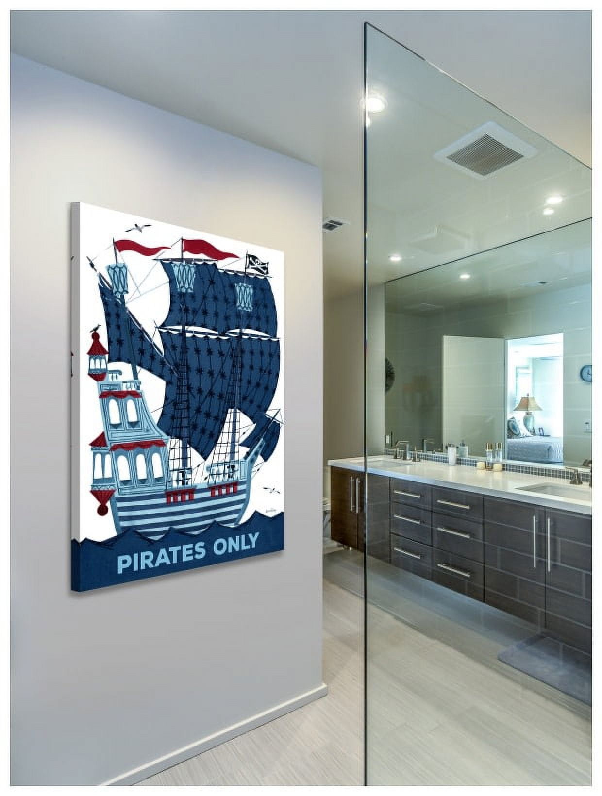 Marmont Hill "Pirates Only" by Curtis Painting Print on Canvas