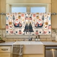 thumbnail image 2 of Yayeee Kitchen Curtains Set of 2 Light Filtering 57"x24" Over Sink Window Panels, Beige Christmas Santa, 2 of 7
