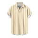 thumbnail image 3 of Mens Manga Corta Botón Abajo Camisas de Impresión Cuello Turndown Botón de Manga Corta Camisa 95% Poliéster 5% Spandex, Blusa Casual, 3 of 5