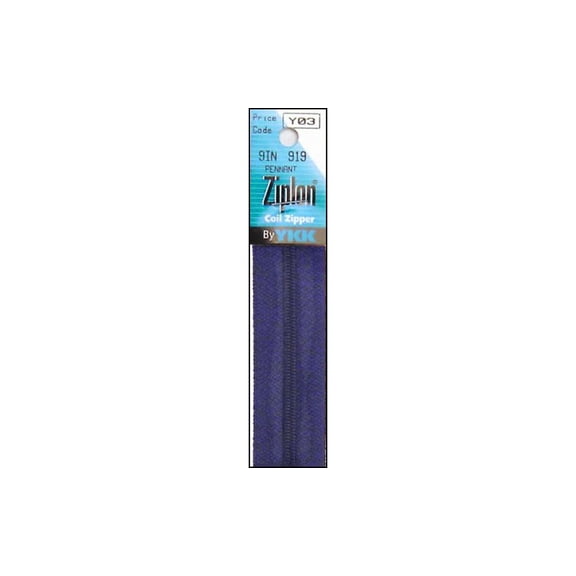 YKK Ziplon Coil Zipper 9" Pennant Blue