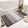 thumbnail image 2 of Alfombra de baño antideslizante, extra suave, lavable a máquina, absorbente de agua, para baño, cocina, entrada, inodoro, alfombra de baño absorbente, antideslizante, 40 x 60 cm, azul celeste, 2 of 4