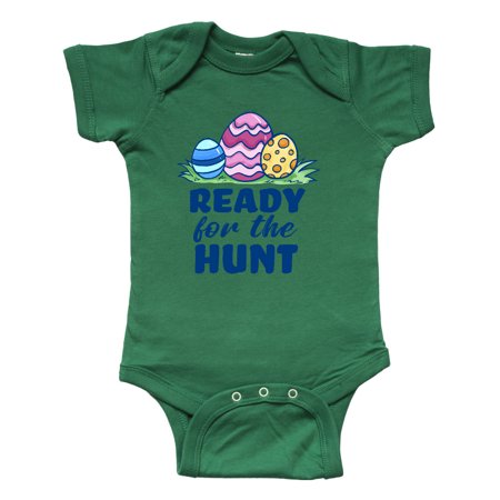 

Inktastic Easter Ready for the Hunt Pastel Colored Eggs Gift Baby Boy or Baby Girl Bodysuit