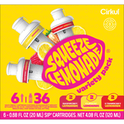 Cirkul Squeeze Flavor Cartridge Variety Pack, 6-Pack (2 Classic, 2 Strawberry, 2 Raspberry)