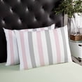 thumbnail image 4 of Geometric Vertical Stripes Minimalist King Size Pillow Cover, Pillowcase Protectors with Zipper, Breathable Decorative Throw Pillow Case Cover, Pillow Shams for Couch Sofa 20x36Inch, 4 of 7