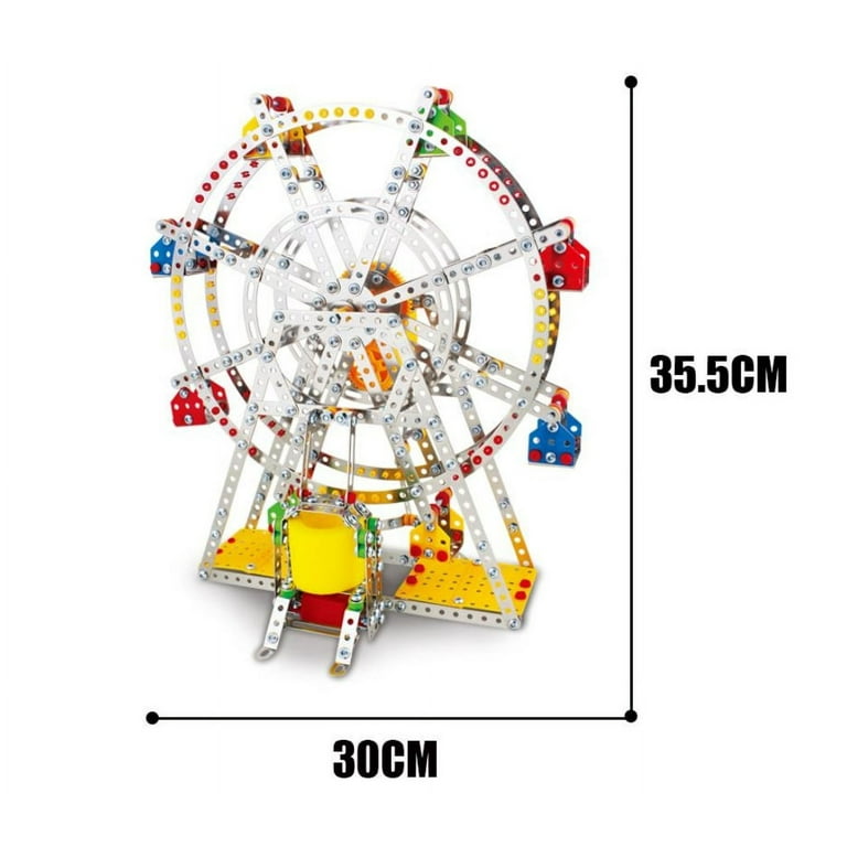Music Magic Metal Toy Ferris Wheel Model Building Kit With Lights And Music