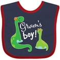 thumbnail image 3 of Inktastic Gram Boy Grandson Dinosaur Boys Baby Bib, 3 of 4