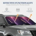thumbnail image 5 of Uemuo Thunderstorm Violet Purple Printed 2 PCS Car Windshield Sun Shade, Auto Sun Heat and UV Rays Blocker, Foldable Automotive Front Window Sunshade Protector, 5 of 7