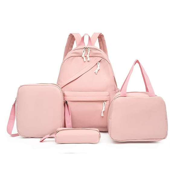 4 Piece Backpack - Bookbag with Lunch Box for School - Lightweight Backpacks