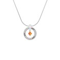 thumbnail image 2 of Delight Jewelry Orange Crystal Bicone Joy Ring Charm Necklace, 18", 2 of 4
