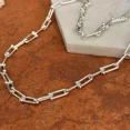 thumbnail image 7 of 925 Real Solid Silver Solid U Link Hardware Chain Necklace Anti-Tarnish, 7 of 7