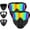 Colorful_2, variant on A Full-face Goggle Detachable, HD Full Face Goggles Adult, Adjustable Comfort Full Faces Goggle Mask, for Airsoft & Ski