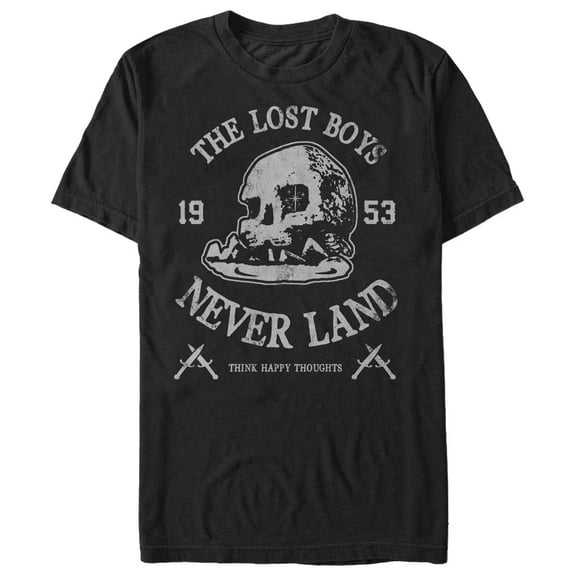 Men's Peter Pan Lost Boys 1953 Graphic Tee Black Medium