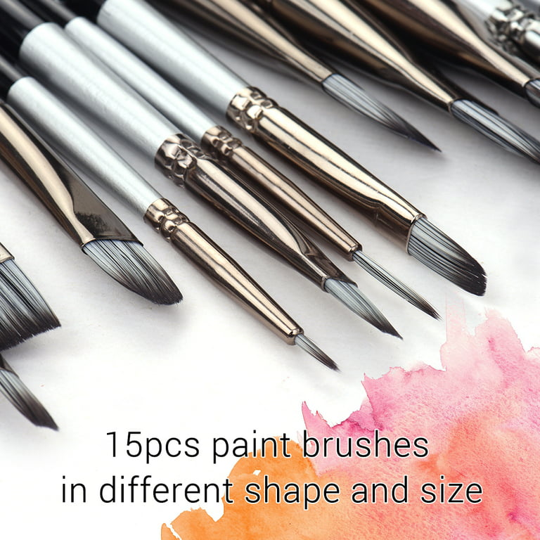 9 PCS Fan Paint Brush Set Soft Nylon Hair Paintbrush for Watercolor Oil  Acrylic Gouache Painting Art Drawing Brushes Supplies
