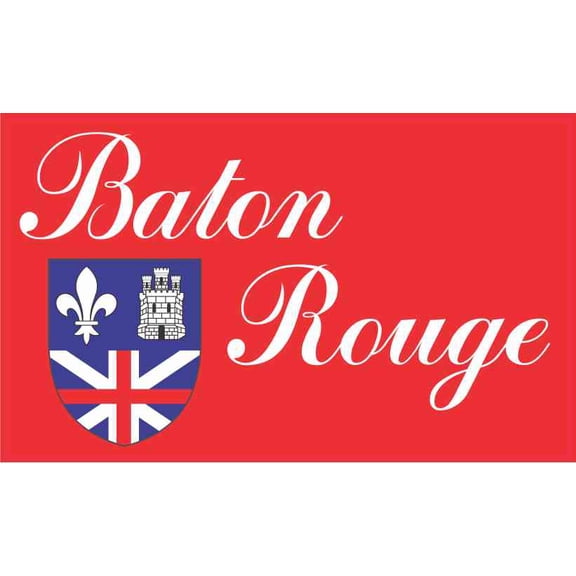 5in X 3in Baton Rouge Flag Sticker Vinyl Louisiana State Decal Stickers