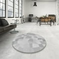 thumbnail image 3 of Ahgly Company Indoor Square Patterned Dark Gray Area Rugs, 6' Square, 3 of 6