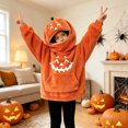thumbnail image 6 of Grblisyd Pumpkin Hoodies for Girls Boys Long Sleeve Cute Fall Fleece Funny Halloween Thanksgiving Hoodies Costumes, 6 of 7