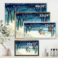 thumbnail image 4 of Designart 'Deers With Winter Landscape' Traditional Framed Canvas Wall Art Print, 4 of 5