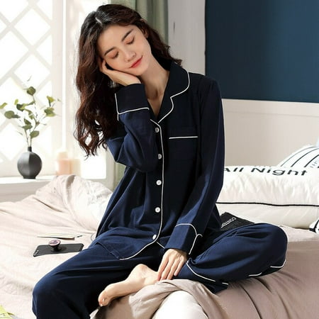 

CoCopeaunt Cotton Pajamas 2PCS Set Women Sleepwear Spring Summer Print Long Sleeve Nightwear Female Homewear Plus Size Pijama Mujer 3XL