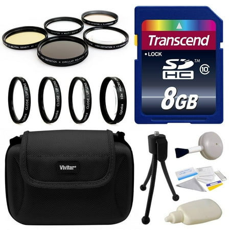 Professional Lens and Filters for Sony includes Transcend 8GB SD Memory Card, Deluxe Carrying Case, 4 Piece Close Up Macro Filter Kit, 5 Piece Professional Filters Set, Camera Cleaning Set Professional Lens and Filters for Sony includes Transcend 8GB SD Memory Card, Deluxe Carrying Case, 4 Piece Close Up Macro Filter Kit, 5 Piece Professional Filters Set, Camera Cleaning Set