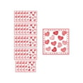 thumbnail image 2 of Nilvkv Romantic Heart Valentine's Day Disposable Tableware Set - Pink 7-inch 9-inch Paper Plates Cups Napkins for Theme Party for Valentines Day, 2 of 6