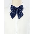thumbnail image 4 of CORBATA UNIFORME AJUSTABLE DE LAZO PREATADO PARA MUJERES CHIC EN COLOR SÓLIDO AZUL PROFUNDO TALLA ÚNICA, 4 of 4