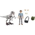 thumbnail image 4 of Colección Hammond Original de Jurassic World Jurassic Park III Mattel Paquete de Velociraptor del Dr. Alan Grant, 4 of 5