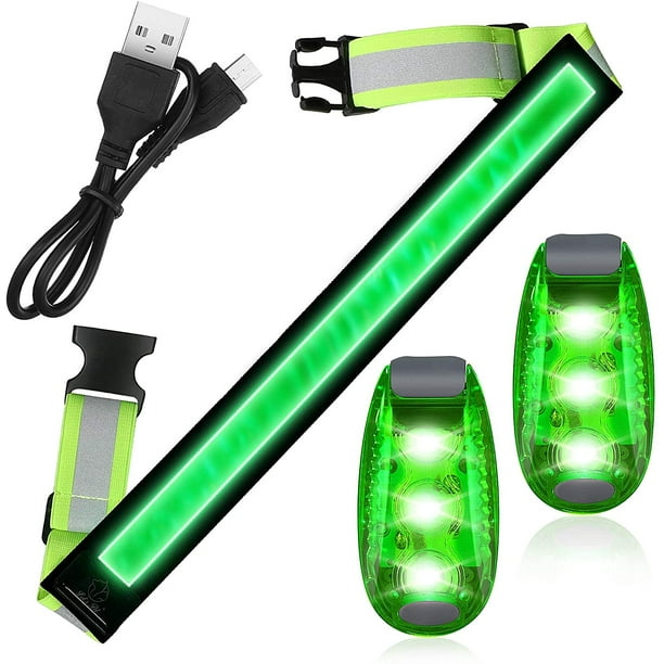 Bracelet de sécurité réfléchissant LED, charge USB, pour sport de plein  air, lumière lumineuse, ceinture de