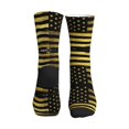 thumbnail image 2 of Athletic Socks Gold Black America Flag Sport Running Calf Socks Crew Socks for Men Women, 2 of 7