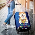 thumbnail image 3 of Autism Awareness Akita Accept Understand Love Travel Luggage Cover Inu Dog Lover Suitcase Dust Protective Decor - 12003, 3 of 5