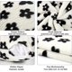thumbnail image 4 of Fundas de ALMOHADA de felpa TANGJMXG 18 x 18 pulgadas Juego de 2 blanco y negro Flowe, 4 of 5