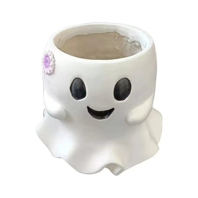 Jarrón con Forma Cubo Fantasma para Halloween, Cubos Golosinas para Fantasmas, Jarrón con Forma Cubo Fantasma para Halloween, para la Entrada, el Dormitorio y la Sala Estar