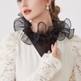 thumbnail image 6 of Ruffle Lace Faux Collar Detachable Neckpiece Decorative Collar Insert Half Shirt Accessory For Women Outfit Enhancer, 6 of 8