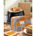 thumbnail image 5 of Fsddascl Burnt Orange Grey Toaster Cover 4 Slice, Large Kitchen Appliance Covers, Modern Oil Painting White Geometric Toaster Oven Cover with Loop, Bread Machine Cover Dust Cover Protection, 5 of 5