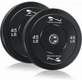 thumbnail image 1 of Weight Plates Set, 2-Inch Universal Fit, Bumper Plates With Steel Insert for Strength Training, Rubber Weight Plates for Barbell Home Gym, 1 of 6