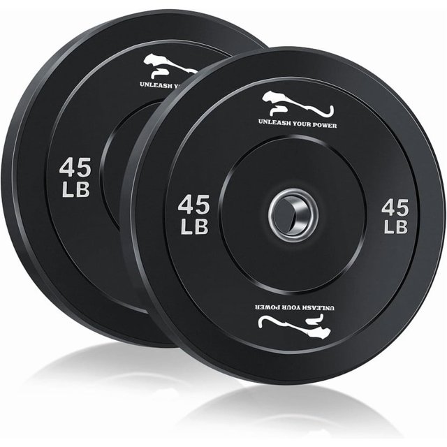 Weight Plates Set, 2-Inch Universal Fit, Bumper Plates With Steel Insert for Strength Training, Rubber Weight Plates for Barbell Home Gym