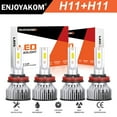 thumbnail image 1 of 4pcs For Nissan Sentra 2013-2017 Combo H11 LED Headlight Bulbs High/Low Beam 6000K, 1 of 10