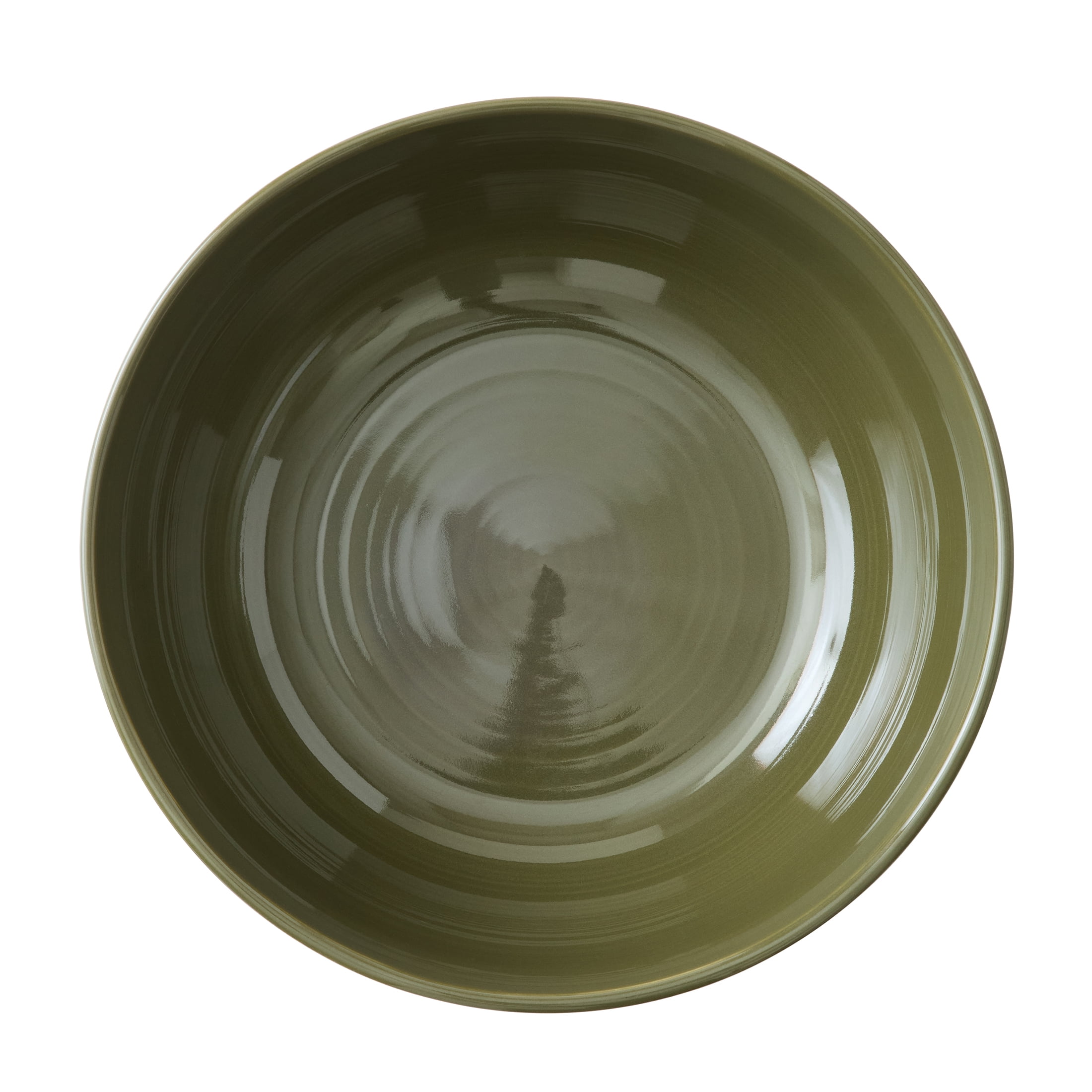 Better Homes & Gardens Artisan Round Green Stoneware Serving Bowl, 10 in, 18 oz